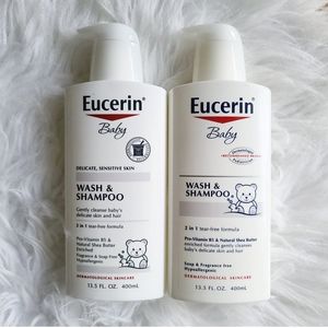 2 pack of Eucerin Baby Wash and Shampoo